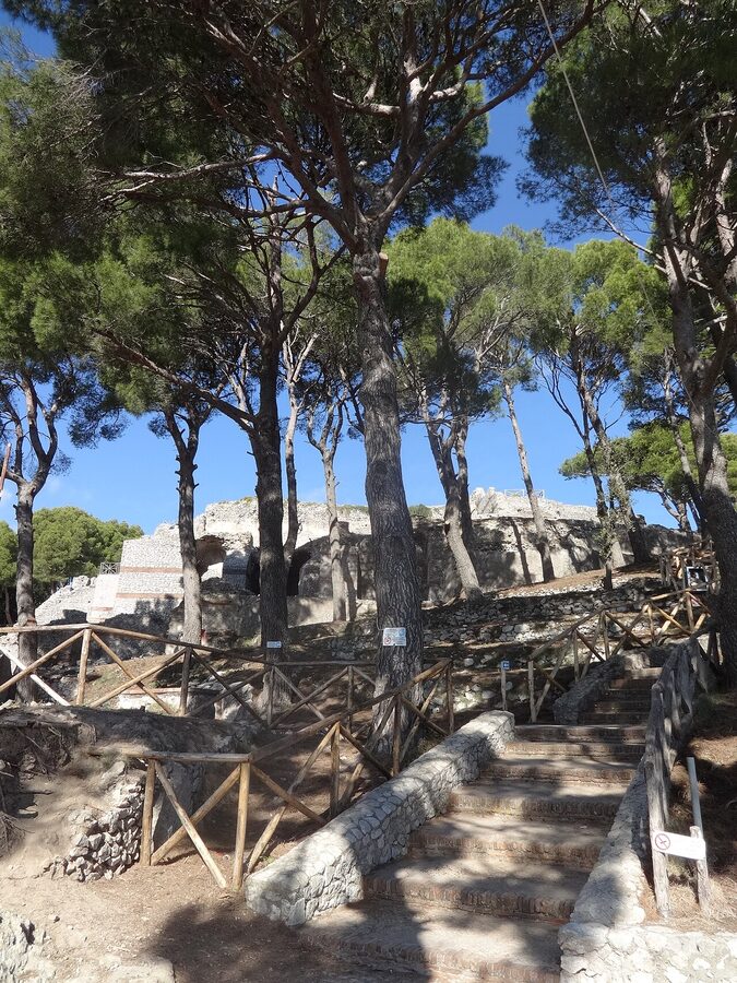 Ruins of Villa Jovis, Emperor Tiberius's villa on Capri