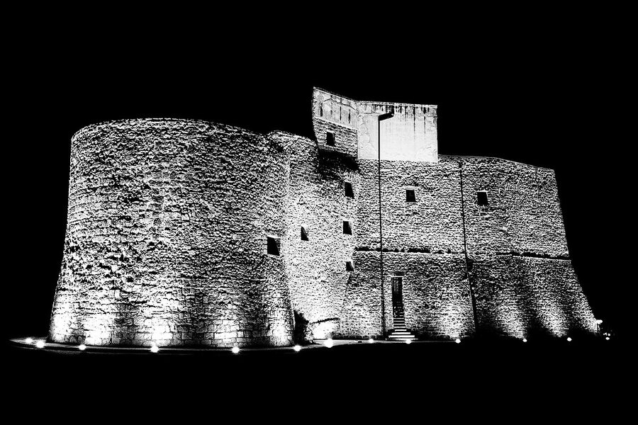 The Arab-Norman castle of Castellammare del Golfo from the marina below