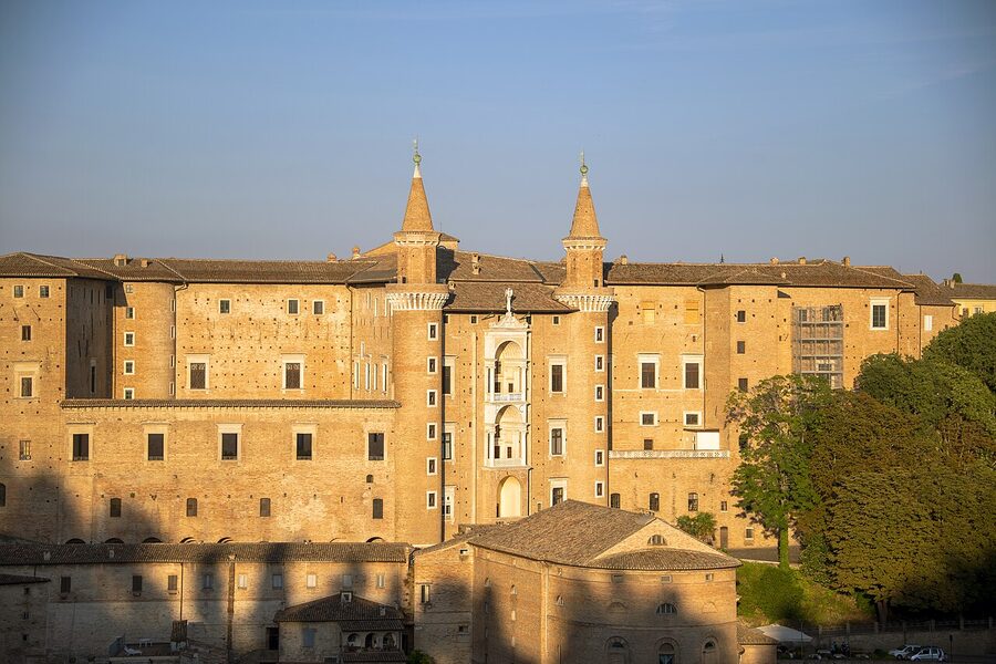 The Palazzo Ducale in Urbino, the Renaissance Ducal Palace of Federico da Montefeltro