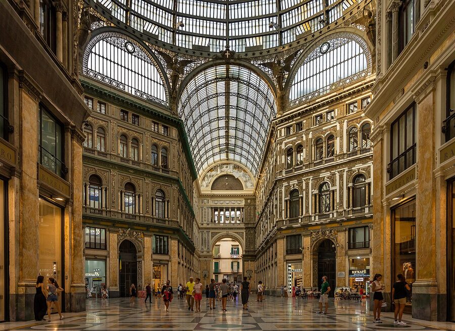 Galleria Umberto I, the 19th-century glass-roofed shopping arcade in Naples