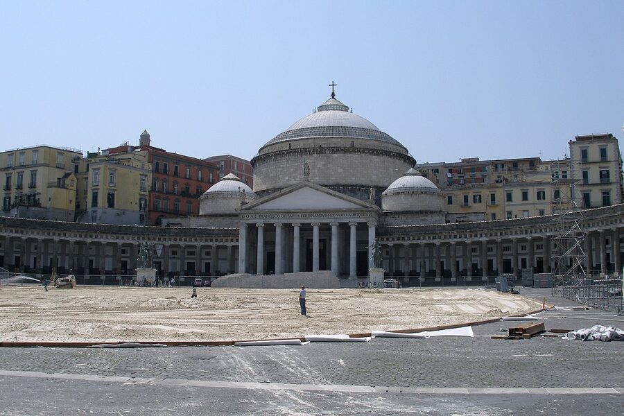 Piazza del Plebiscito with the Church of San Francesco di Paola, Naples