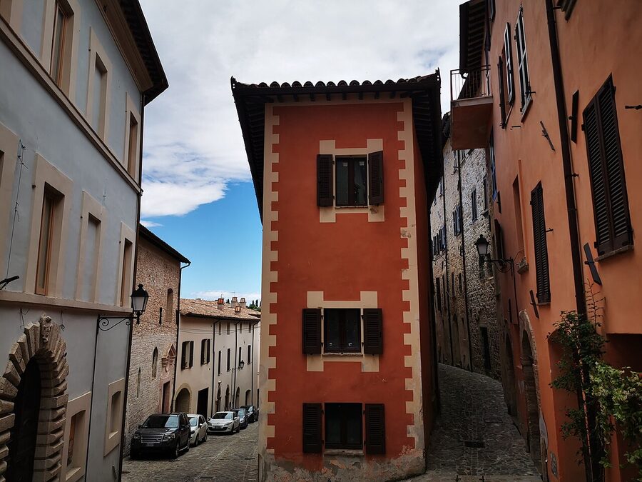 Stone alleys of the historic centre of Nocera Umbra