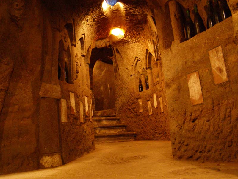 Main gallery of Orvieto Underground with cut-stone tunnels and visible Etruscan architectural details