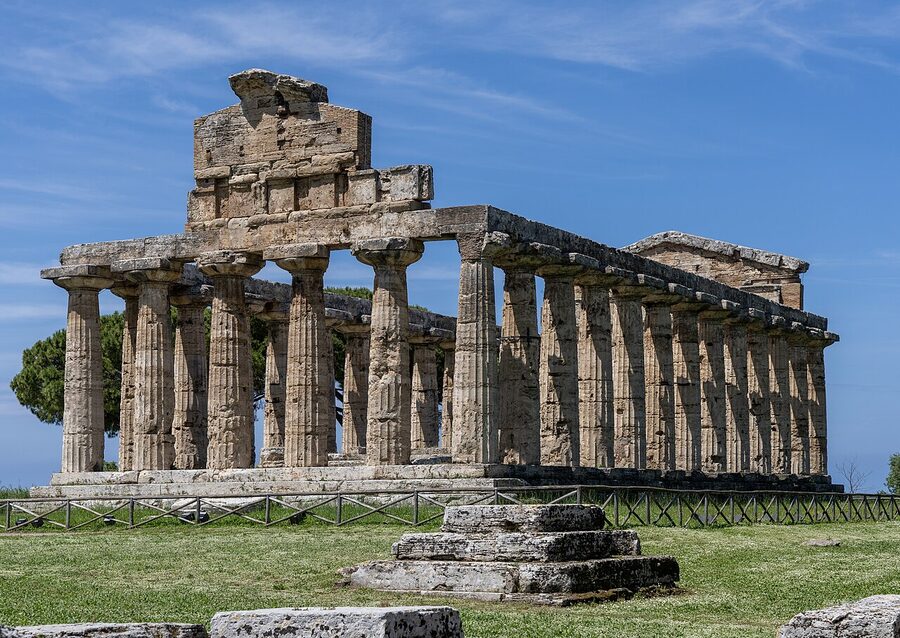 The Temple of Athena at Paestum, east facade