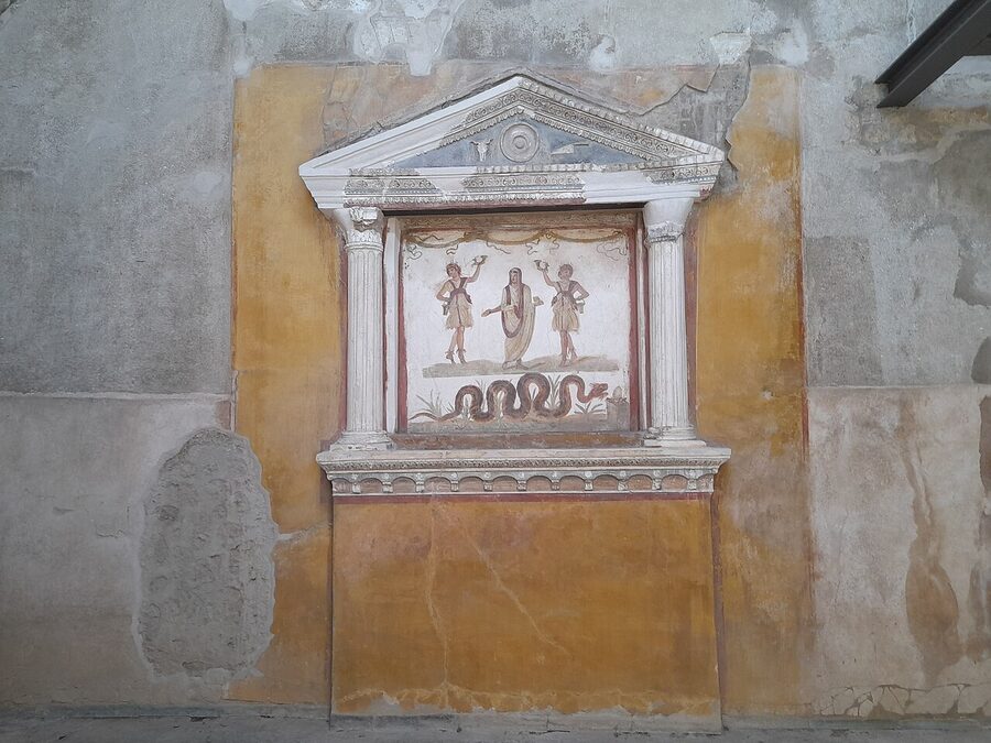 Interior of the House of the Vettii, Pompeii, reopened in 2023 after a 20-year restoration
