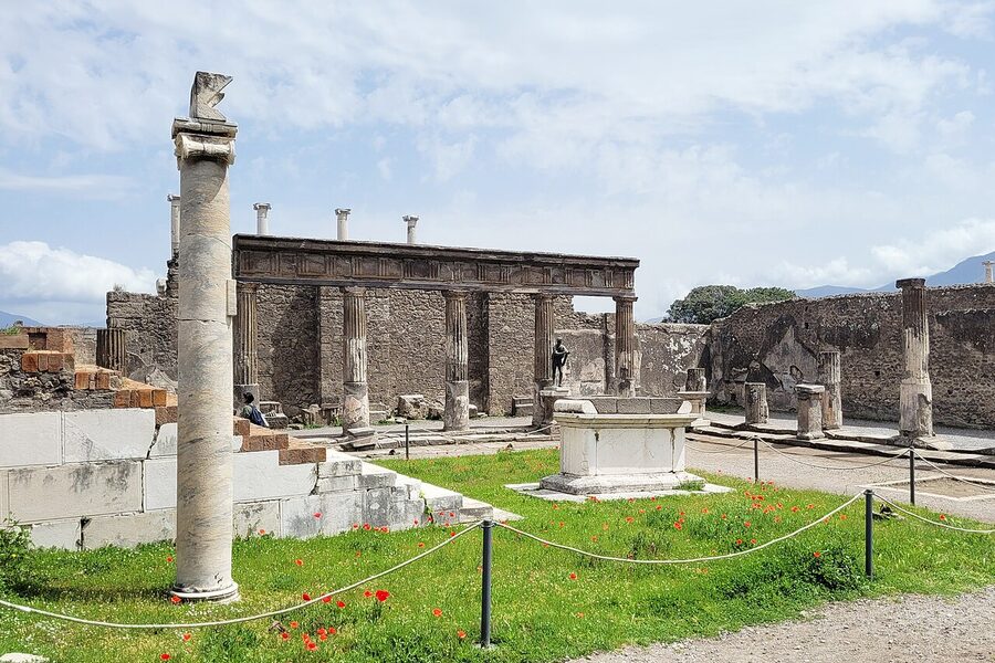 The Temple of Apollo at the Forum of Pompeii