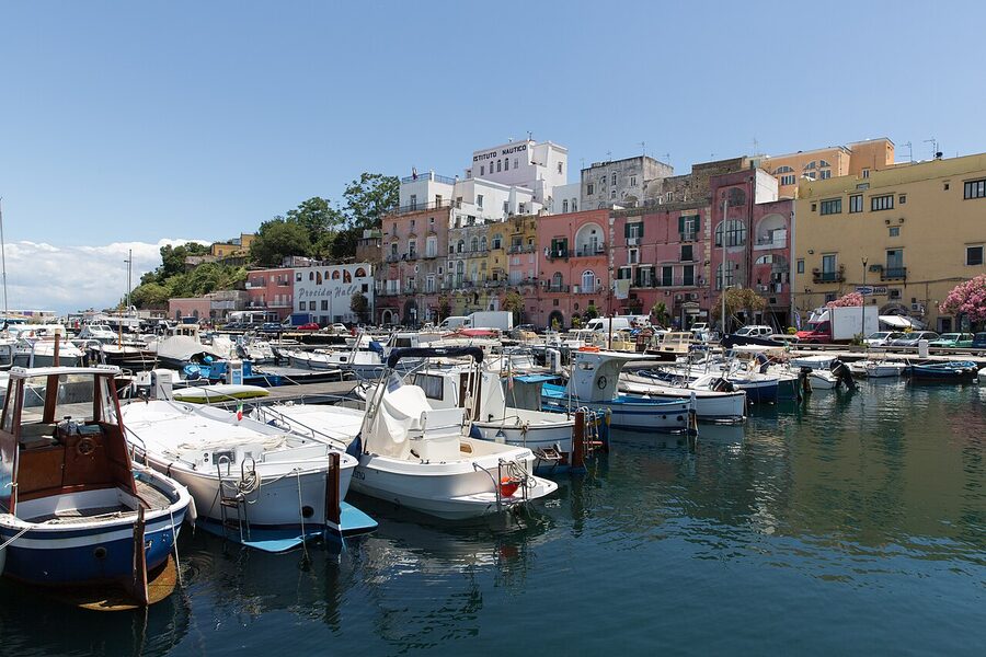 Marina Grande, the ferry port of Procida