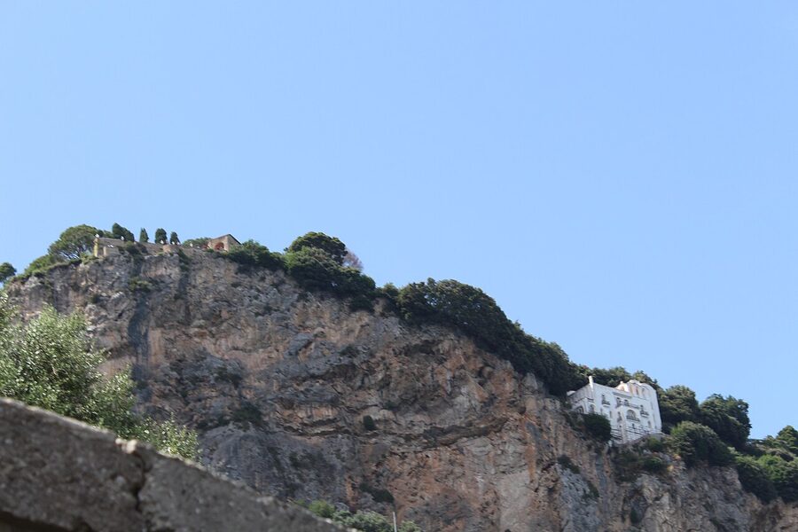 The belvedere at Villa Cimbrone, Ravello, with its marble busts