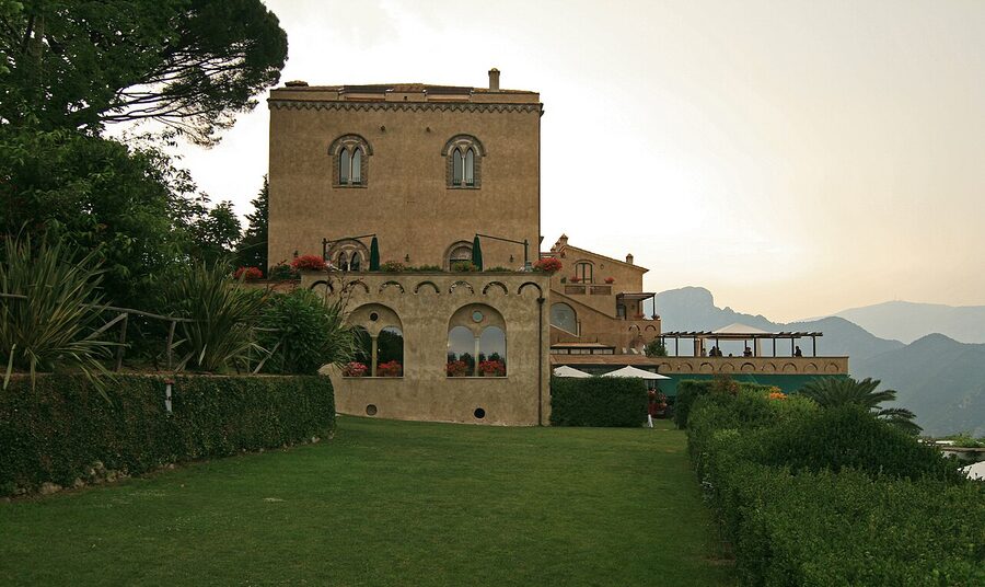 Villa Cimbrone's Terrazza dell'Infinito at Ravello, lined with 18th-century marble busts