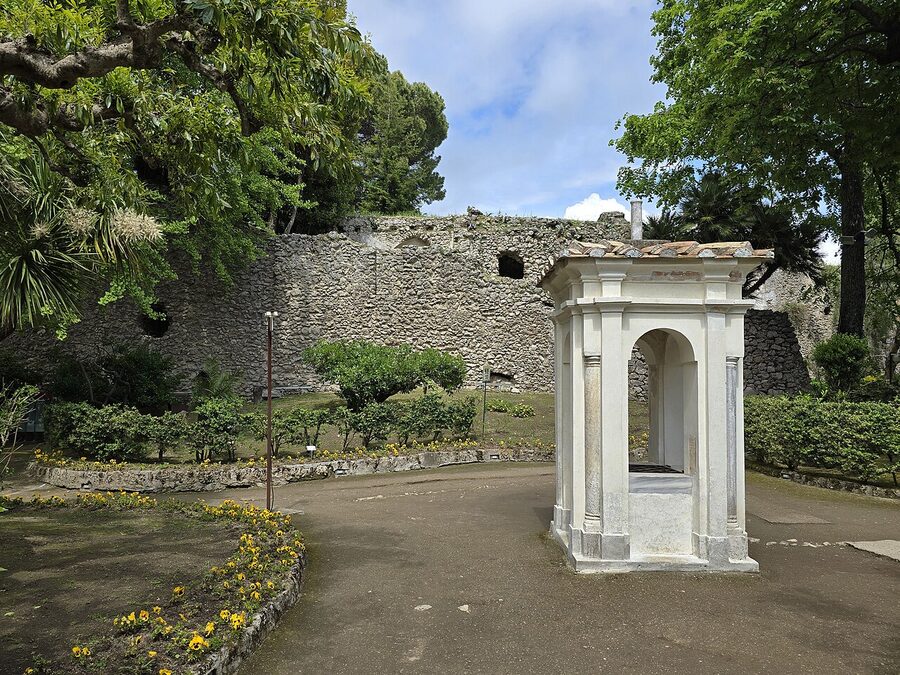 A fountain in the terrace gardens of Villa Rufolo, Ravello