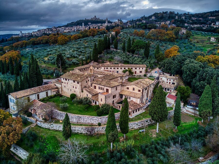 The church of San Damiano below Assisi, site of Francis's conversion