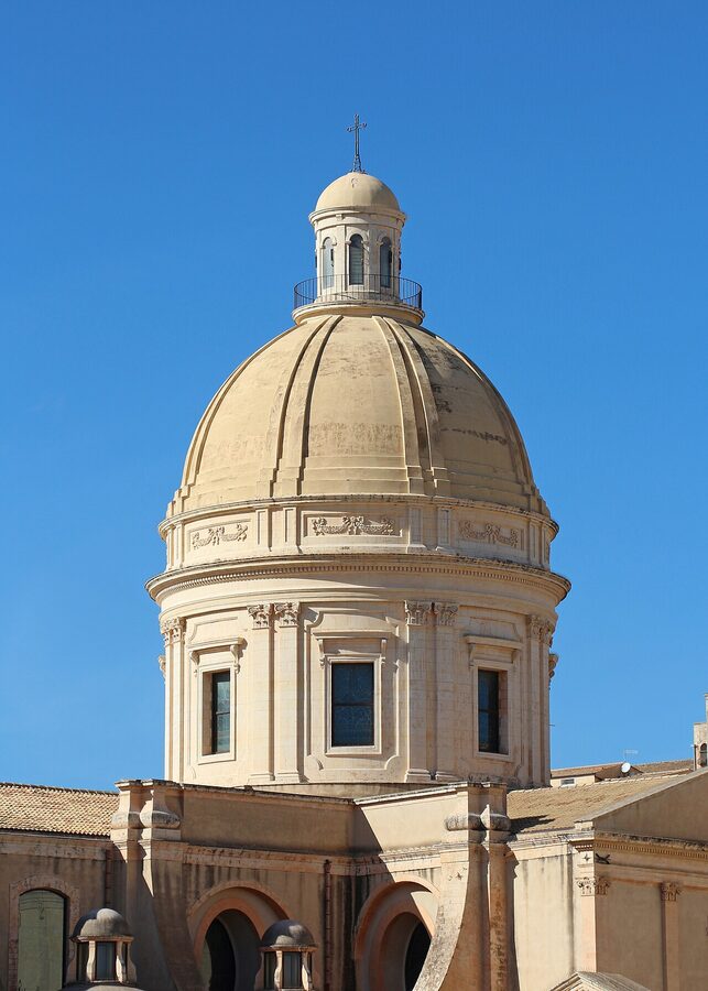 The dome of Noto Cathedral, centrepiece of Val di Noto late baroque